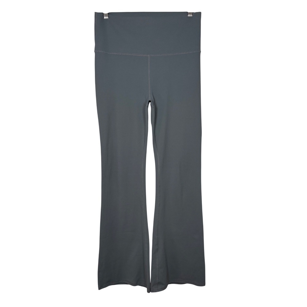 FABLETICS PureLux High Waist Kick Flare Leggings, Soft and Stretchy, Slate, L
